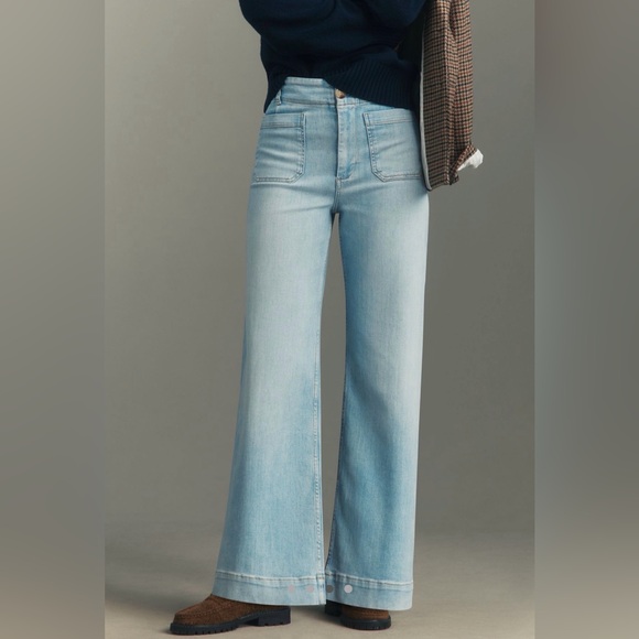 Maeve Light Wash Flare Jeans - Picture 2 of 6